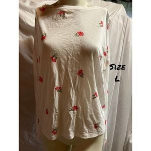 NWT VS PINK Rose Long Sleeve Crop Tee